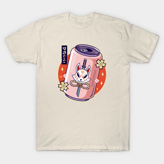 Kitsune Kawaii Aesthetic Soda T-Shirt by Lagelantee